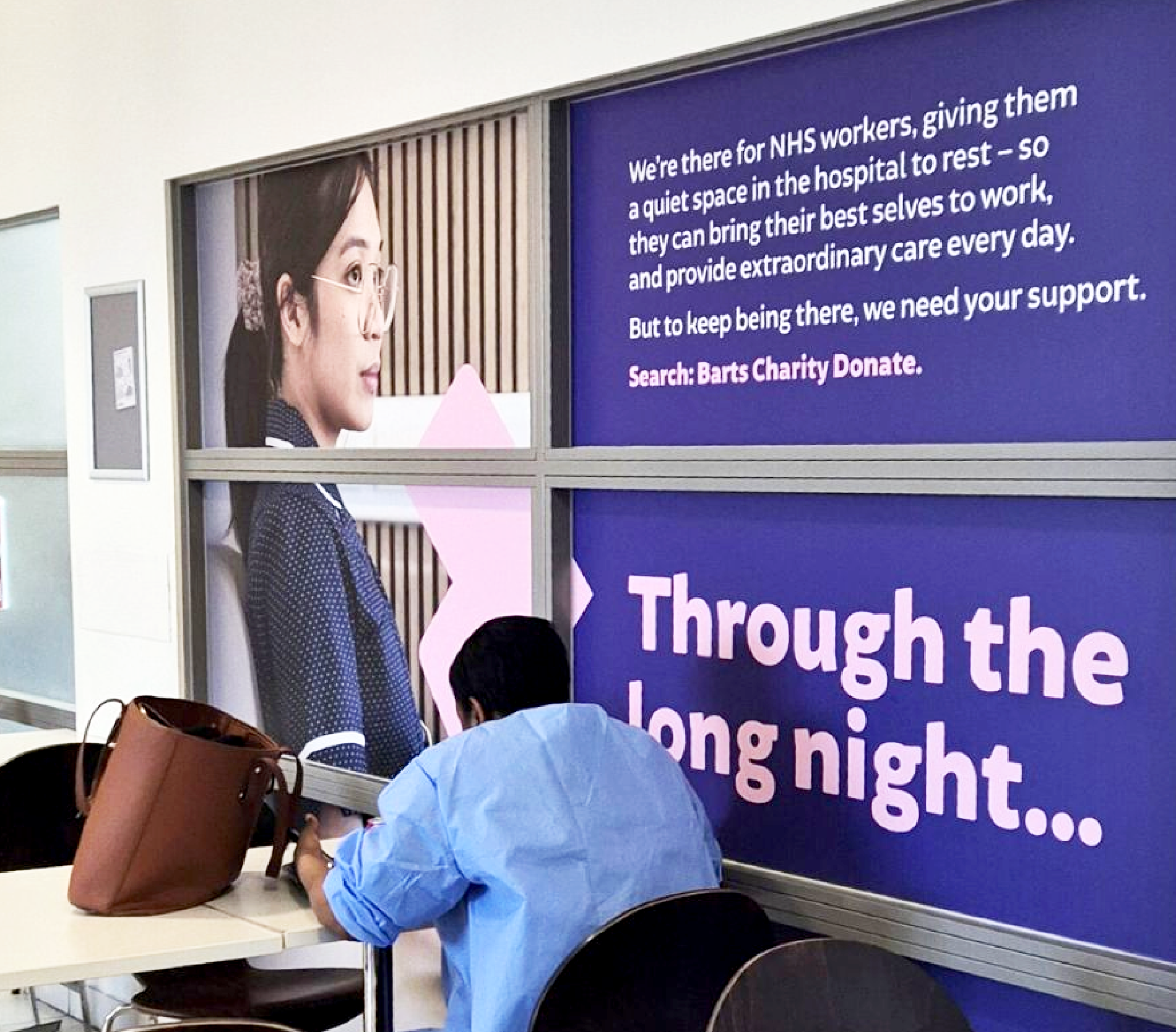 Photo of branded panels in situ