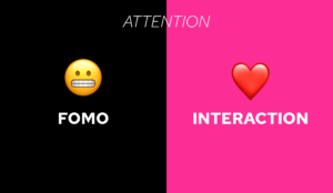 An image showing that FOMO leads to interaction