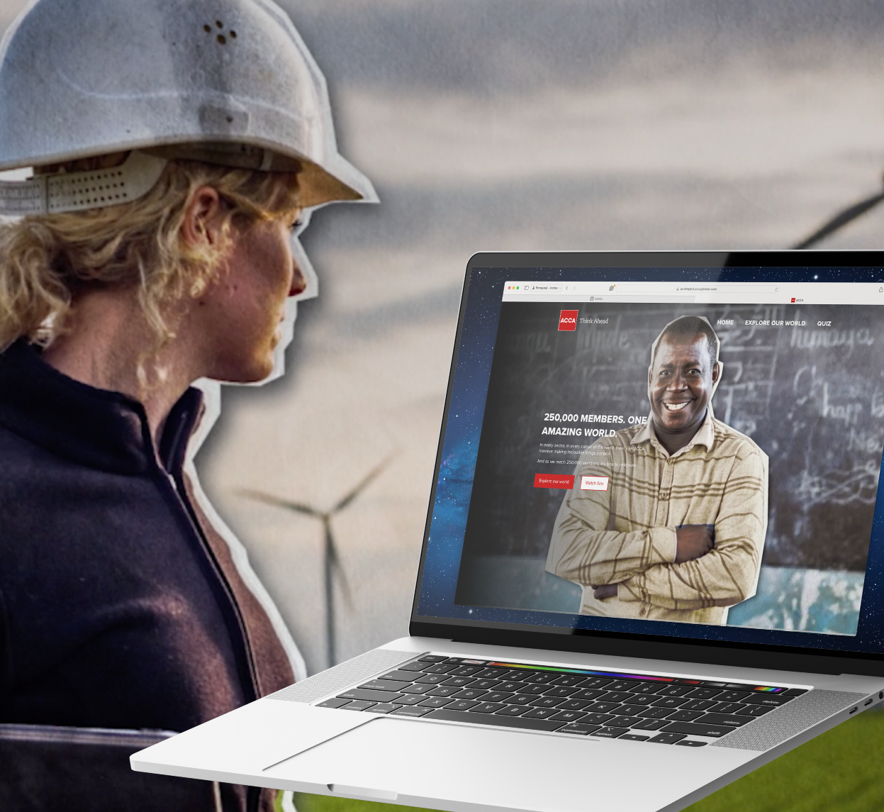 An image showing creative from ACCA'S 250k celebration
